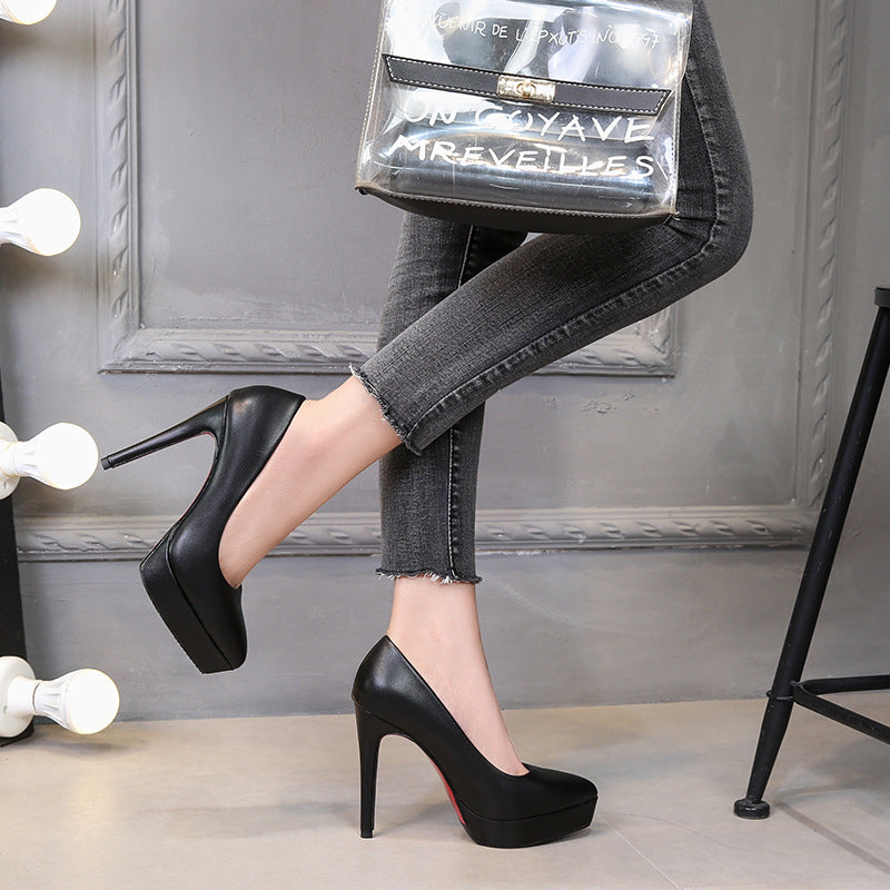 Midnight Luxe Platform Stiletto Heels