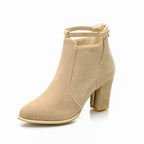 Velura™ Block Heel Suede Ankle Boots