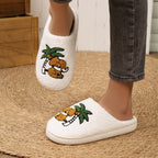 Tropical Monkey Plush Home Slippers