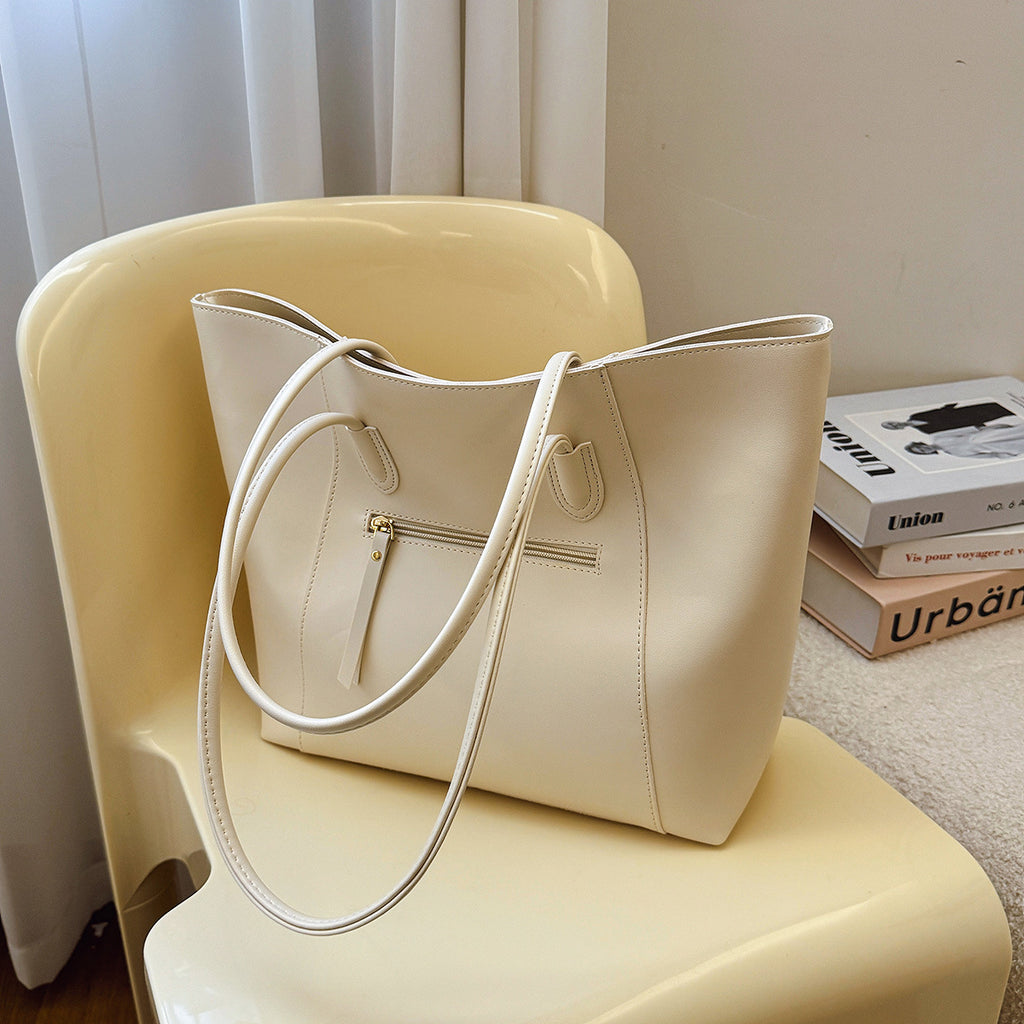 EleganceSoft™ Minimalist Leather Tote Bag