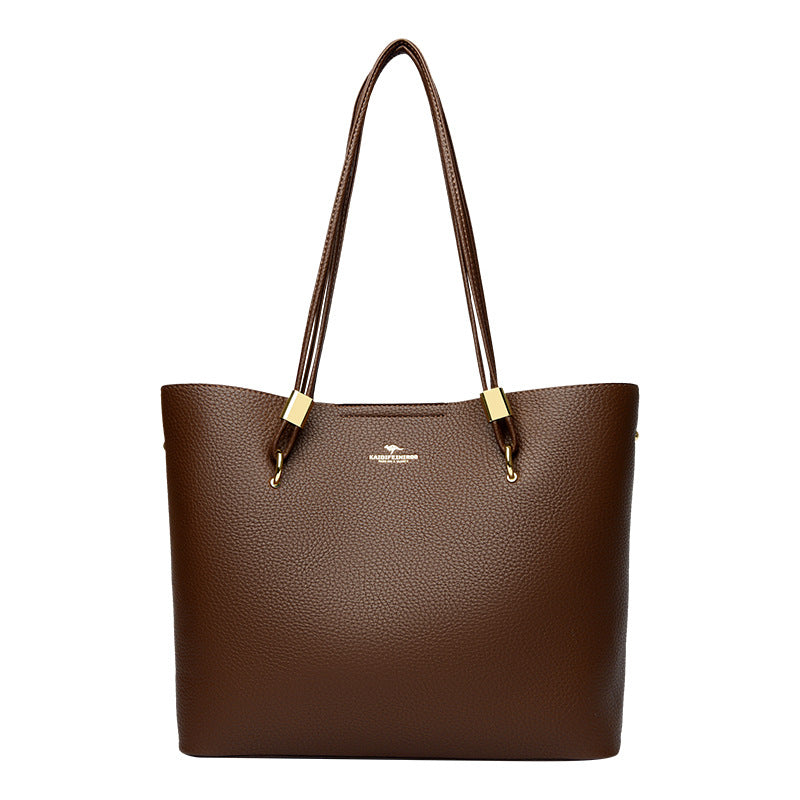 RoyaleCraft™ Classic Brown Leather Tote