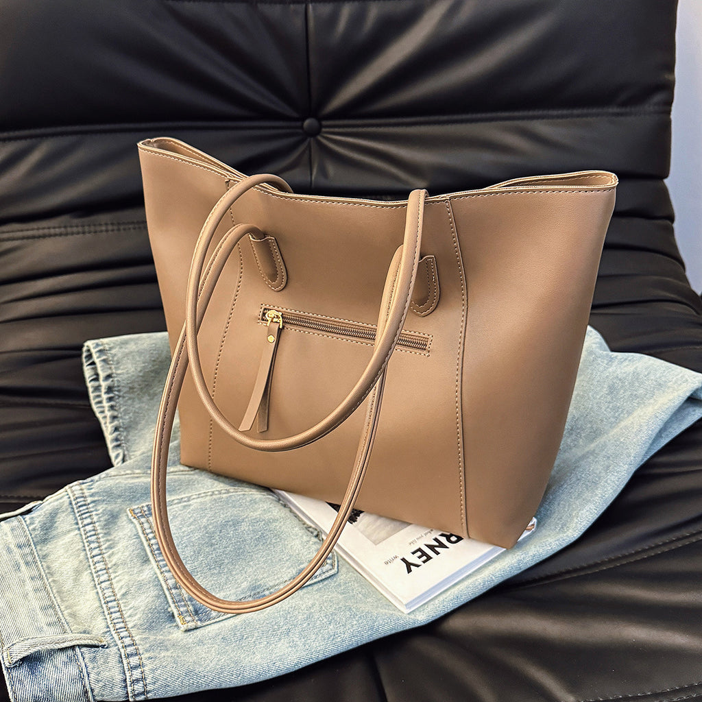 EleganceSoft™ Minimalist Leather Tote Bag