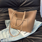 EleganceSoft™ Minimalist Leather Tote Bag