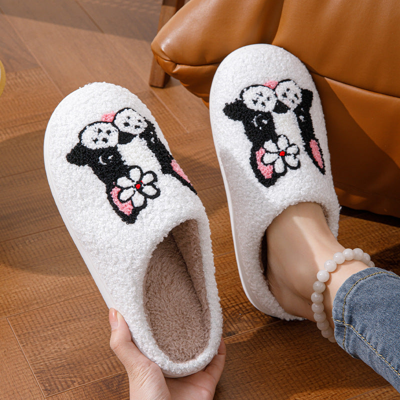 Men And Women Colored ogs Cartoon Cotton Slippers