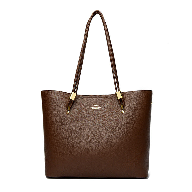 RoyaleCraft™ Classic Brown Leather Tote