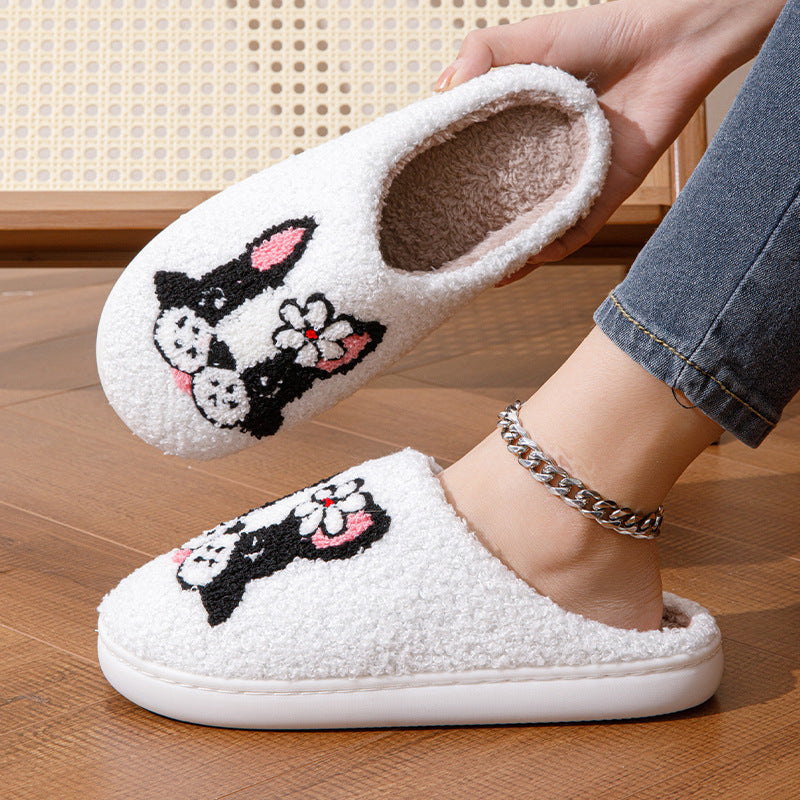 Men And Women Colored ogs Cartoon Cotton Slippers