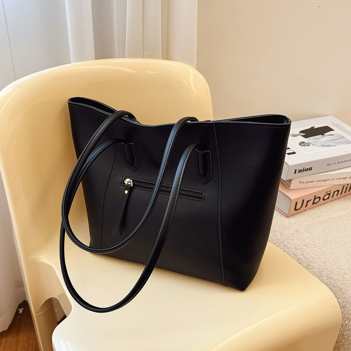 EleganceSoft™ Minimalist Leather Tote Bag