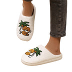 Tropical Monkey Plush Home Slippers