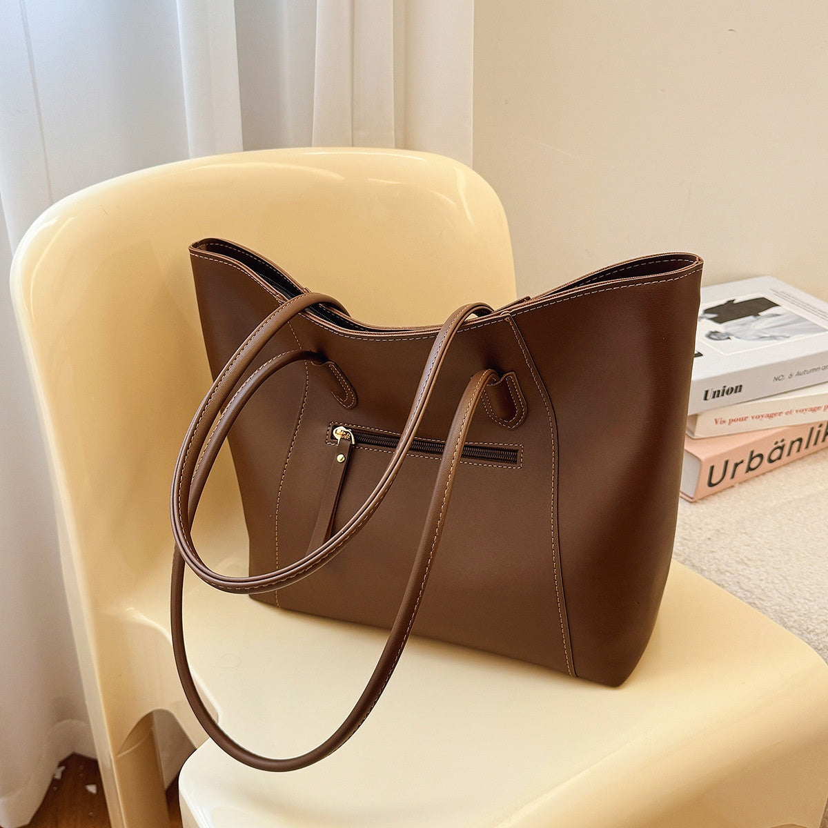 EleganceSoft™ Minimalist Leather Tote Bag