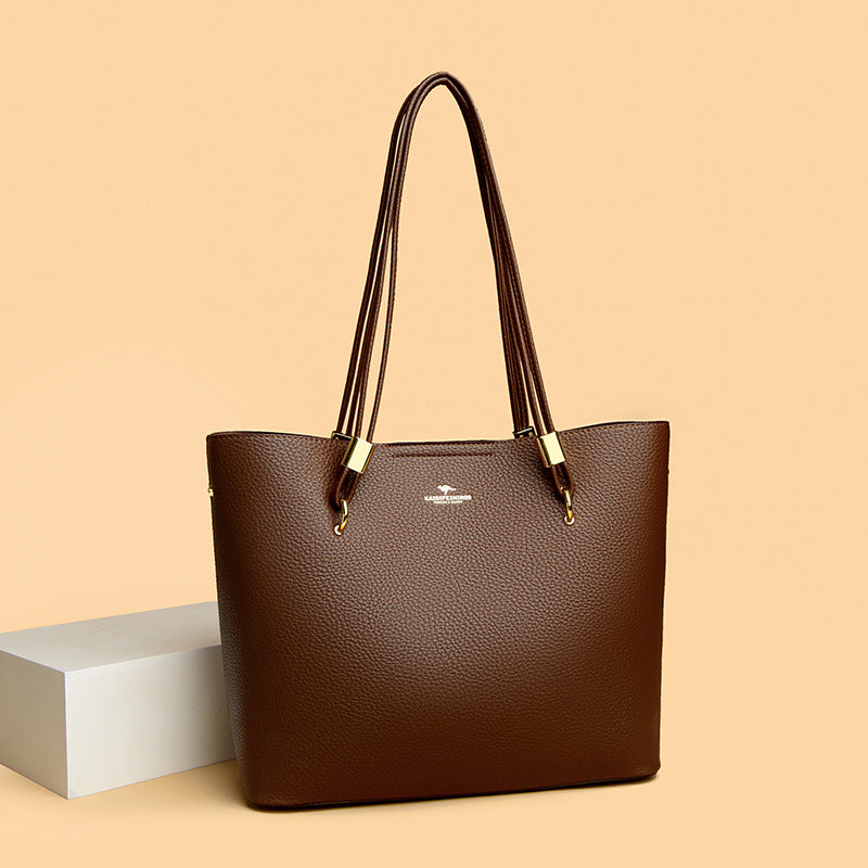 RoyaleCraft™ Classic Brown Leather Tote