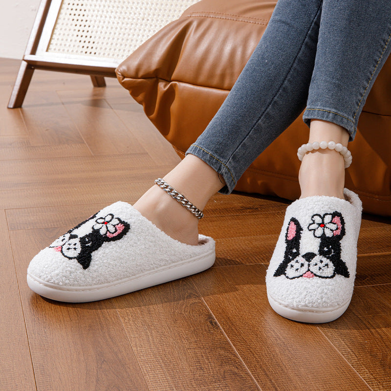 Men And Women Colored ogs Cartoon Cotton Slippers